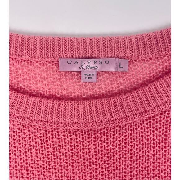 Calypso St. Barth Pink Silk & Cashmere Knit Sweater L - Picture 5 of 8